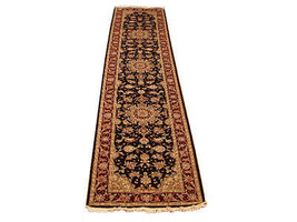 12 ft Black Kitchen Runner Rugs 2&#39; 6&#39;&#39; x 12&#39; Handmade Traditional Runner - £965.06 GBP