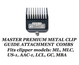 Andis #3 –3/8" MASTER SERIES METAL CLIP GUIDE COMB*Fit ML,US-1,AAC-1,LCL... - $3.99
