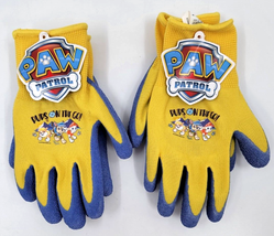 2 Pair Nickelodeon Gloves Paw Patrol Gripper Glove Yellow &amp; Blue Childs ... - £8.77 GBP