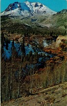 Vtg Chrome 60&#39;s Postcard Mount Lassen Peak Mt Lassen Nat&#39;l Park UNP Eastman&#39;s - £3.05 GBP