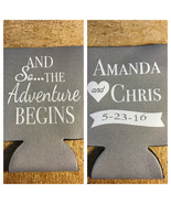 Custom Wedding Koozies Personalized Name and Date Drink - £30.97 GBP