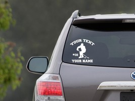 Personalized Hockey Vinyl Car Decal - $6.86