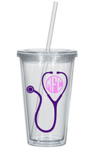 Stethoscope Nurse Personalized Monogrammed Tumbler - £10.22 GBP