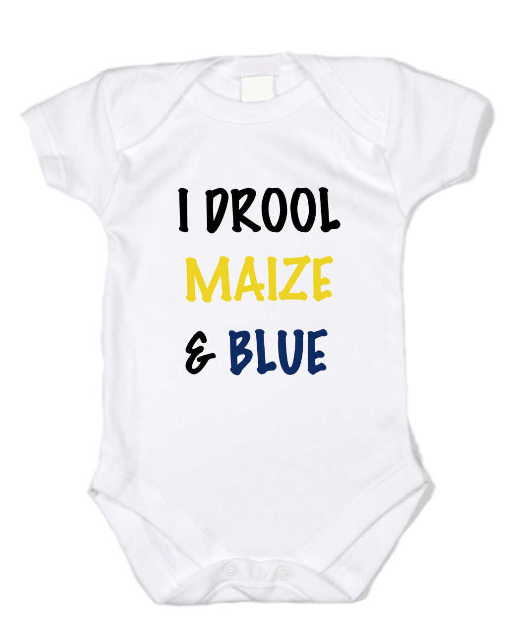 I drool Maize and Blue University Of Michigan Custom Bodysuit Shirt Wolv... - $12.00