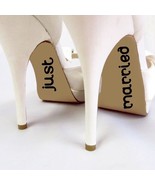 Just Married Shoe Decals Bride Groom - $73.23 MXN