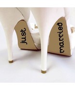 Just Married Shoe Decals Bride Groom - £3.08 GBP