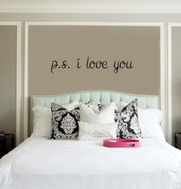 P.S. I love You Vinyl Wall Quote DIY Art Bedroom Love - £8.54 GBP+