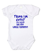 Think I&#39;m Cute You Should See My Uncle Aunt Personalized Shirt  Bodysuit - £7.90 GBP