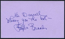 PHYLLIS BROOKS SIGNED 3X5 INDEX CARD LITTLE MISS BROADWAY CHARLIE CHAN M... - $17.63