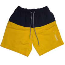 Speedo Men&#39;s Medium Swim Trunks drawstring color block blue yellow short... - $14.76