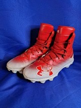 Under Armour Highlight USA Football Cleats 3000183-600 Sz US 8 USED Red &amp; White - £44.83 GBP