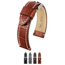 Hirsch Modena Watch Strap - Alligator Embossed Genuine Calfskin - Brown ... - $89.95