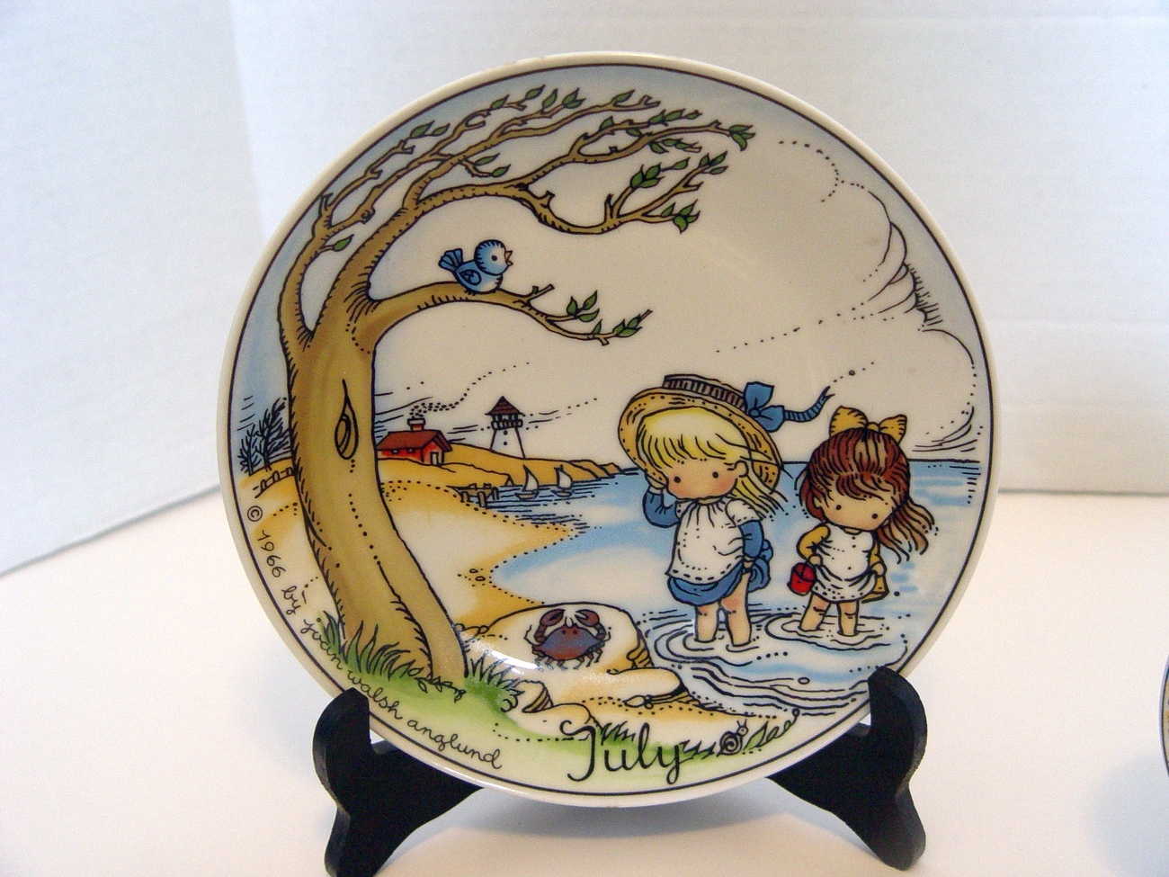 Two Signed  Joan Walsh Anglund Collector Plates  (July) West Germany  - $89.00