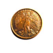 Guardian Angel Pocket Coin Religious Christian Pocket Token Gold Copper ... - $6.92