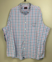 UNTUCKit Men&#39;s Button-Up Plaid Long Sleeve Dress Shirt Size 3X Red and Blue - $23.38