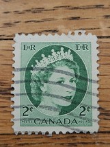 Canada Stamp Queen Elizabeth II 2c Used 338 Wave Cancel - $18.45 MXN
