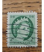 Canada Stamp Queen Elizabeth II 2c Used 338 Wave Cancel - $1.36 CAD