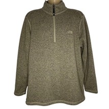 THE NORTH FACE Men&#39;s Utility Brown Pullover 1/4 Zip Jacket Sz Large - £30.74 GBP