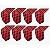 8 Pack Buffalo Check Table Runners Plaid Table Runner For Christmas Dinn... - $50.99