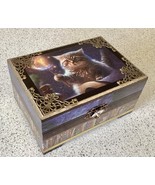 Halloween Magic Cat Themed Wooden Trinket Box - Apprentice  - $14.33 CAD