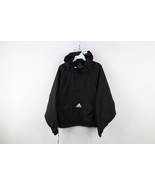 Retro Adidas Womens Large Spell Out Baggy Cropped Fit Hooded Windbreaker... - $74.40 CAD