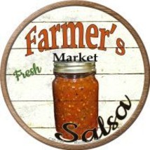 Farmers Market Salsa Novelty Circle Coaster Set of 4 - $371.86 MXN