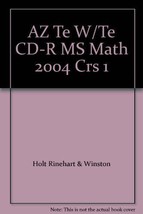 Holt Middle School Math Course 1: Arizona Teacher&#39;s Edition (Bood &amp; CD-R) [Hard - £7.34 GBP
