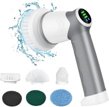 Electric Spin Scrubber, Electric Scrubber for Bathroom,6 Replaceable Heads - £14.51 GBP