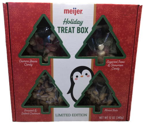 Primary image for Meijer Holiday Lg Treat Box Limited Edition 12oz-Gummi Bears,Mixed Nuts/Cashews