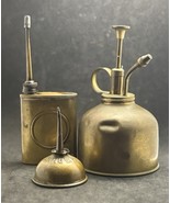 Rare Antique Industrial Brass Oil Can Set c.1880–1930 – Vintage Workshop... - €366,56 EUR