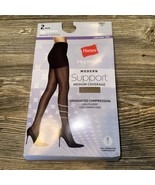 Hanes 2pk Graduated Sheer Compression Control Top Tights - Nude - Small. P - $20.38 CAD