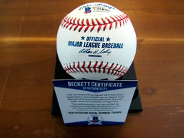 Hank Bauer 7 X Wsc New York Yankees Orioles Signed Auto Oml Baseball Beckett - £70.08 GBP