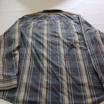 NO BOUNDARIES Men's Gray & Brown Plaid Shirt Button Down Long Sleeve Sz XL 46-48 image 12