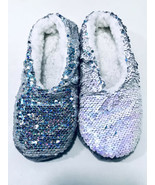 Ladies Size S/M Reversible Iridescent White To Silver Sequined Sherpa Sl... - €8,64 EUR