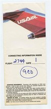 USAIR Ticket Jacket 1988 Philadelphia &amp; Pittsburgh Gate Maps  - £14.03 GBP
