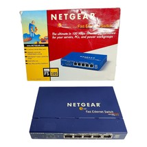 Netgear Blue Fast Ethernet Switch FS105 5 Port Auto Uplink - £10.10 GBP