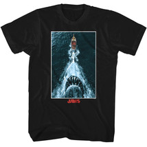 Jaws Shark Chasing Boat Men&#39;s T Shirt - $31.99+