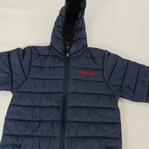 NFL Team Apparel Patriots Youth Sz Medium (10/12) Puffer Hooded Jacket Coat Blue image 12