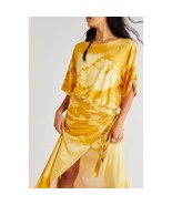 New Free People Alyssa Wrap Boho Maxi Dress MEDIUM $128 Yellow  - $96.33 CAD