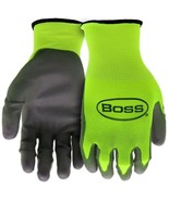 Boss B31211-L5P Flat Nitrile Grip Gloves Hi-Vis Green Large, 5-Pack - £18.42 GBP