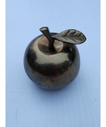 Brass Apple Bell Desktop Decor Loud Ring Teacher - $12.86