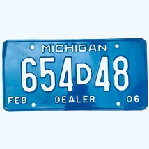 2006 United States Michigan Base Dealer License Plate 654D48 - £13.23 GBP