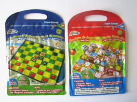 Grafix Travel Games Snakes &amp; LADDERS,CHECKERS,TIC-TAC-TOE Magnetic Age 5-6+ New! - £8.70 GBP