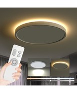 Flush Mount Ceiling Light Fixture With Remote Control, Nightlight Warm 3... - £46.42 GBP