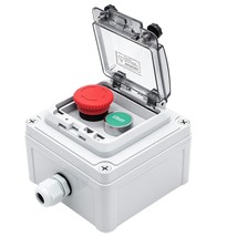 Ip67 Outdoor Waterproof Box 2 Push Button, Ac/Dc 6A-110V/3A-240V/2.5A-380V - £36.19 GBP