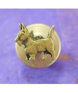 Scottish Terrier Tie Tack Vintage gold Lapel Pin Pinback scottie Dog Fig... - £58.99 GBP