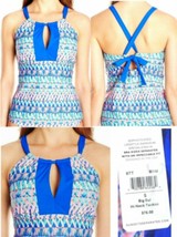 Sunsets Big Sur Hi-Neck Tankini Top Royal Blue Swimsuit Top Sz S Small NWT$76 - £46.59 GBP