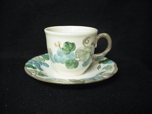 METLOX CUP/SAUCER, 3&quot; SCULPTURED GRAPE - $11.99
