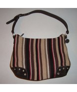 The Sak Purse Black Brown Red Striped Shoulder Bag  - £32.01 GBP