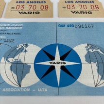 1970 VARIG Airlines Puerto Montt to Argentina  Flight Ticket and Baggage Claims - $11.42